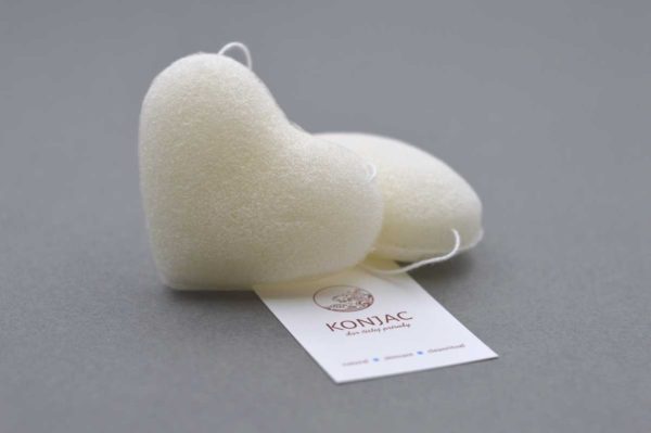 KONJAC špongia biela - srdiečko