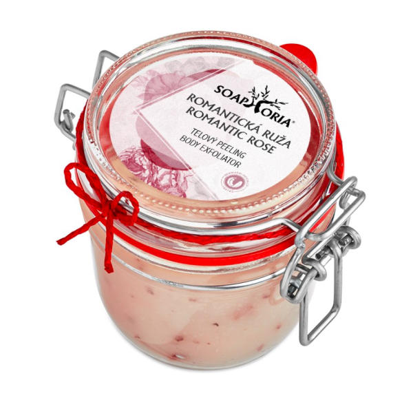Romantická ruža - organický soľný telový peeling