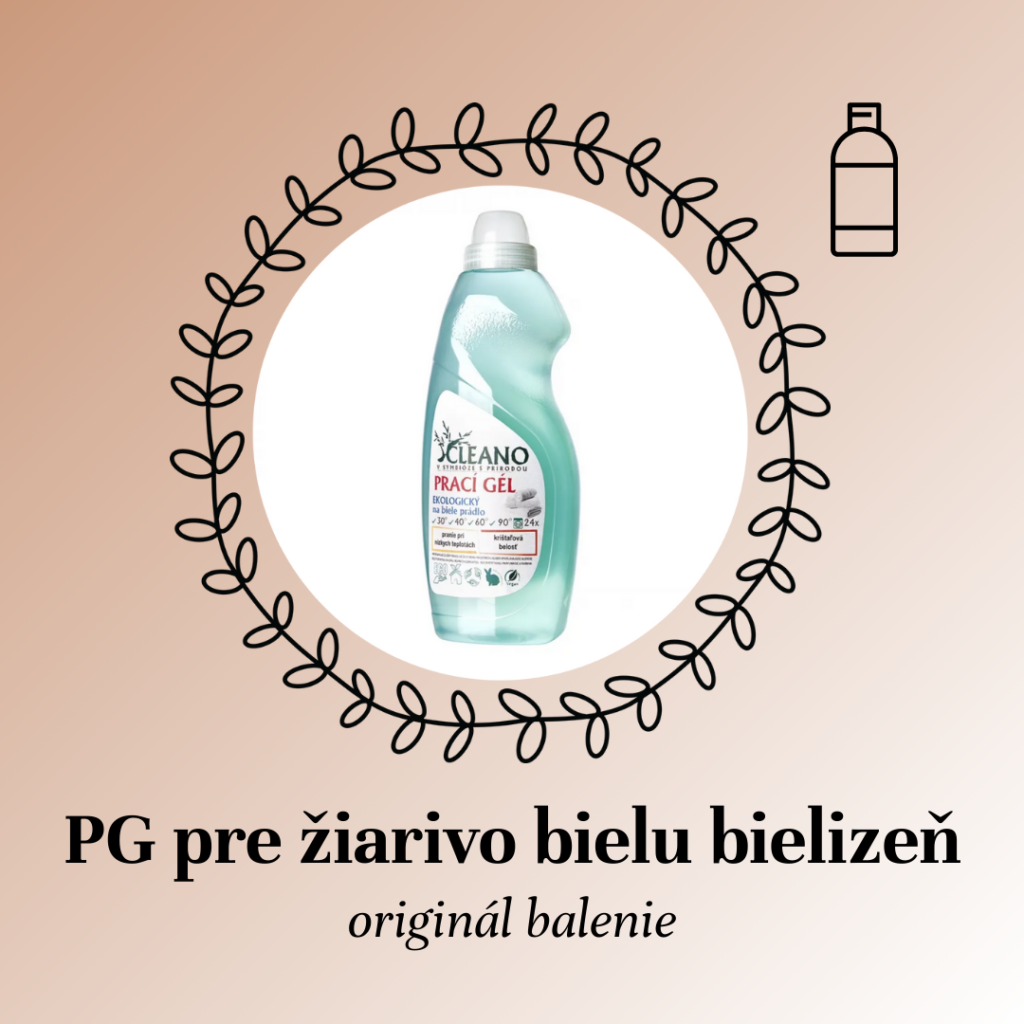 Prací gél pre žiarivo bielu bielizeň