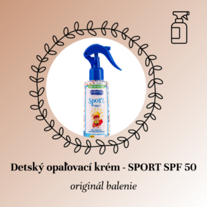 Detský opaľovací krém s minerálnym filtrom SPORT SPF 50, v spreji, 200 ml, Babyton