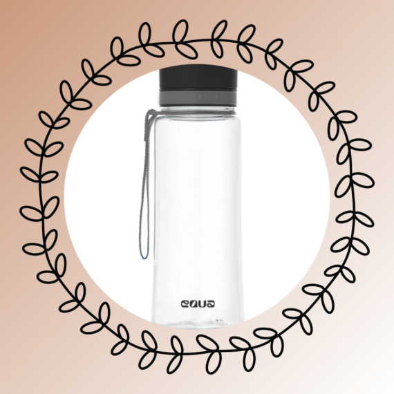 Fľaša Equa Plain Black - 600 ml