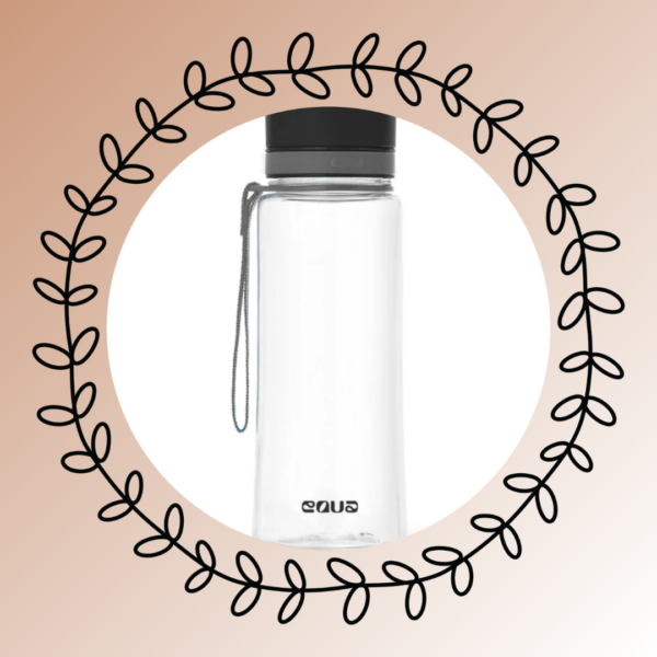 Fľaša Equa Plain Black - 600 ml